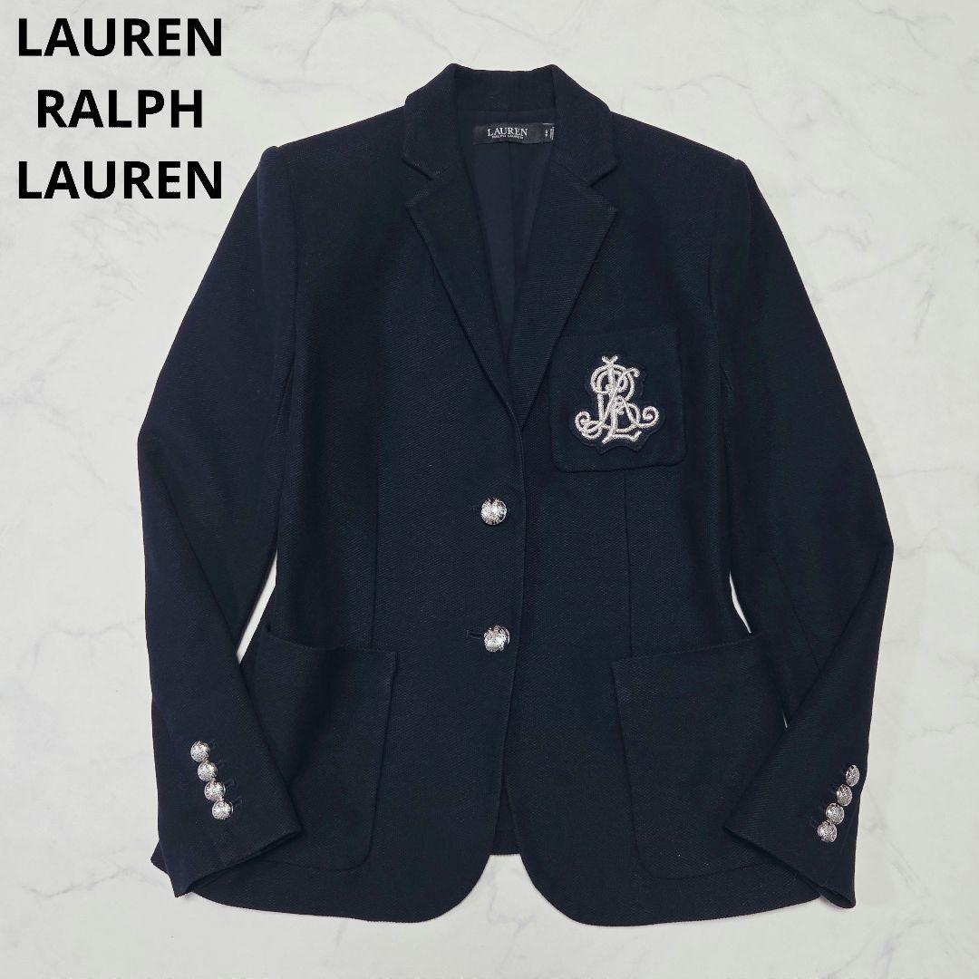 美品✨ローレン ラルフローレン ブリオン刺繍パッチ ジャカードブレザー