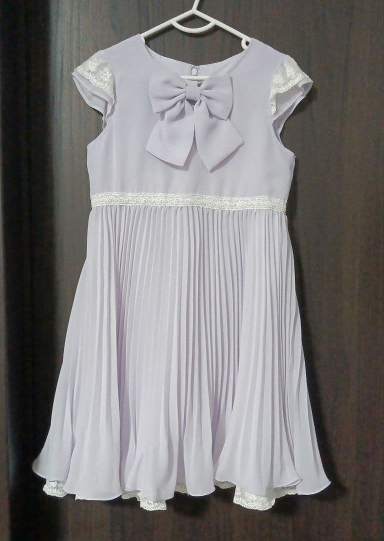 120 anyFAM 入学式 ボレロ ワンピース パープル 薄紫 ラベンダー