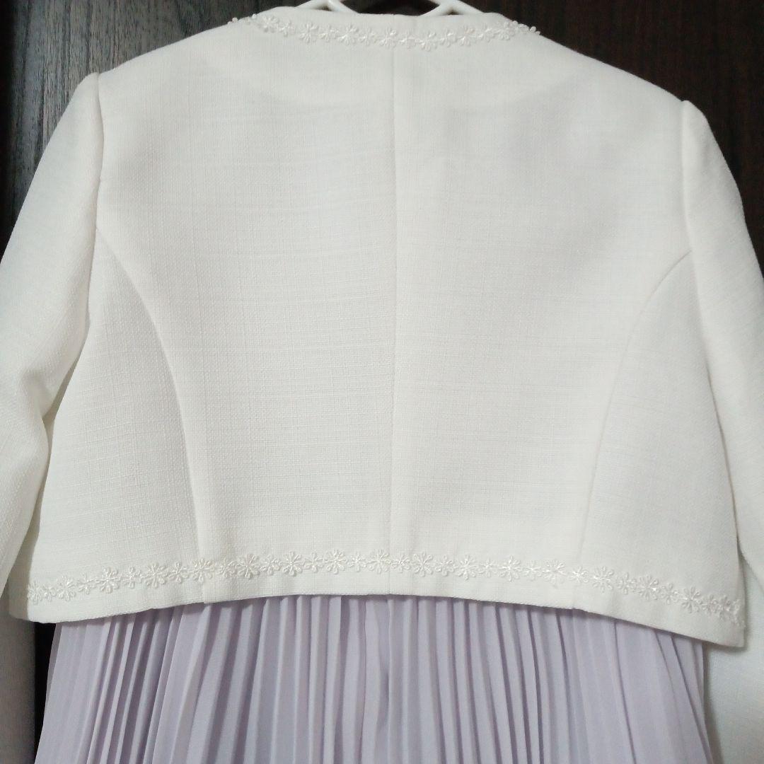 120 anyFAM 入学式 ボレロ ワンピース パープル 薄紫 ラベンダー