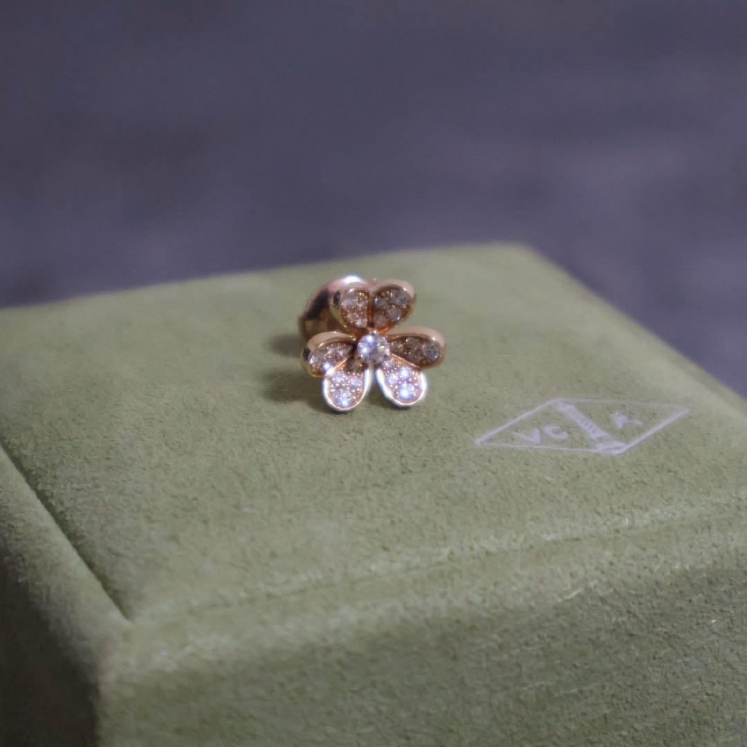 ヴァンクリーフ＆アーペル K18PG ダイヤモンド フリヴォル ピアス