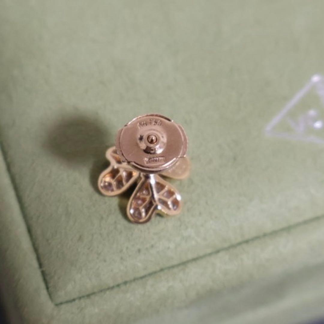 ヴァンクリーフ＆アーペル K18PG ダイヤモンド フリヴォル ピアス
