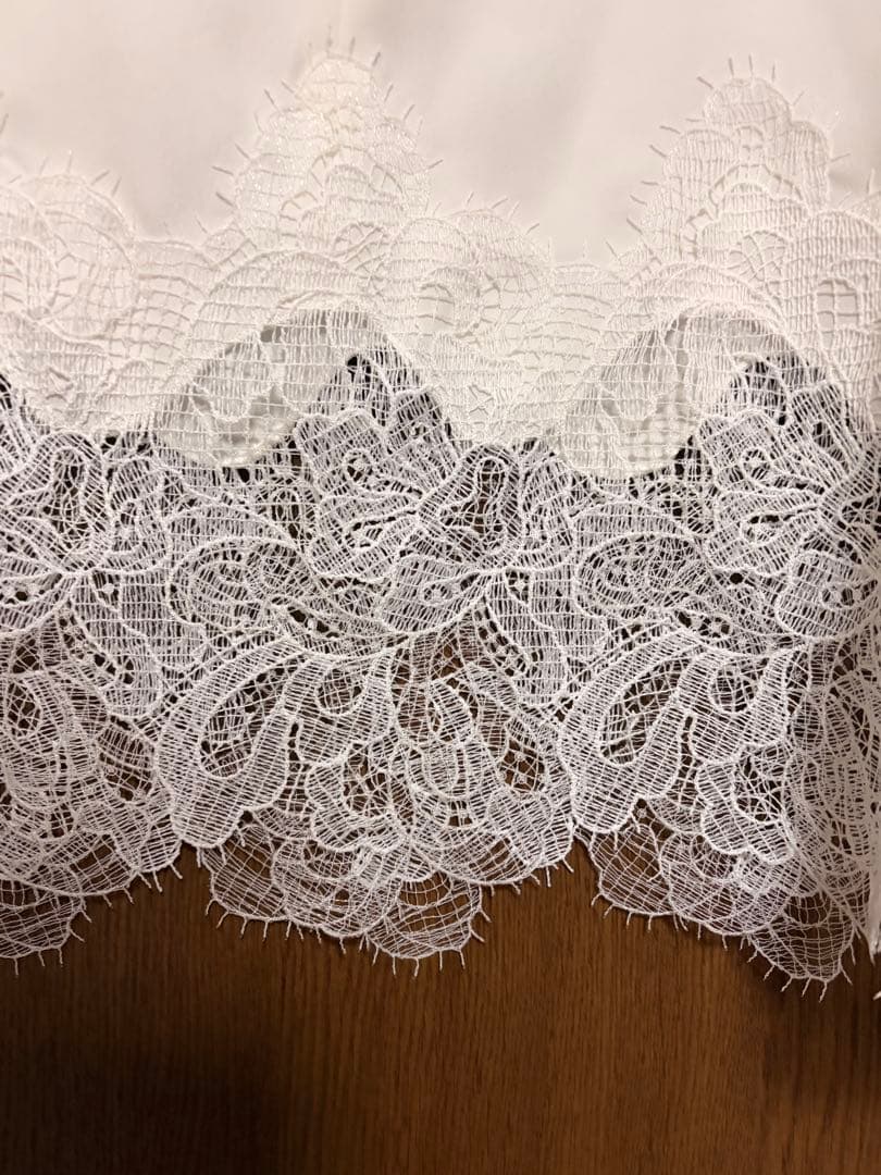 【新品】UNITED ARROWS ・バックサテン レースコンビ ブラウス