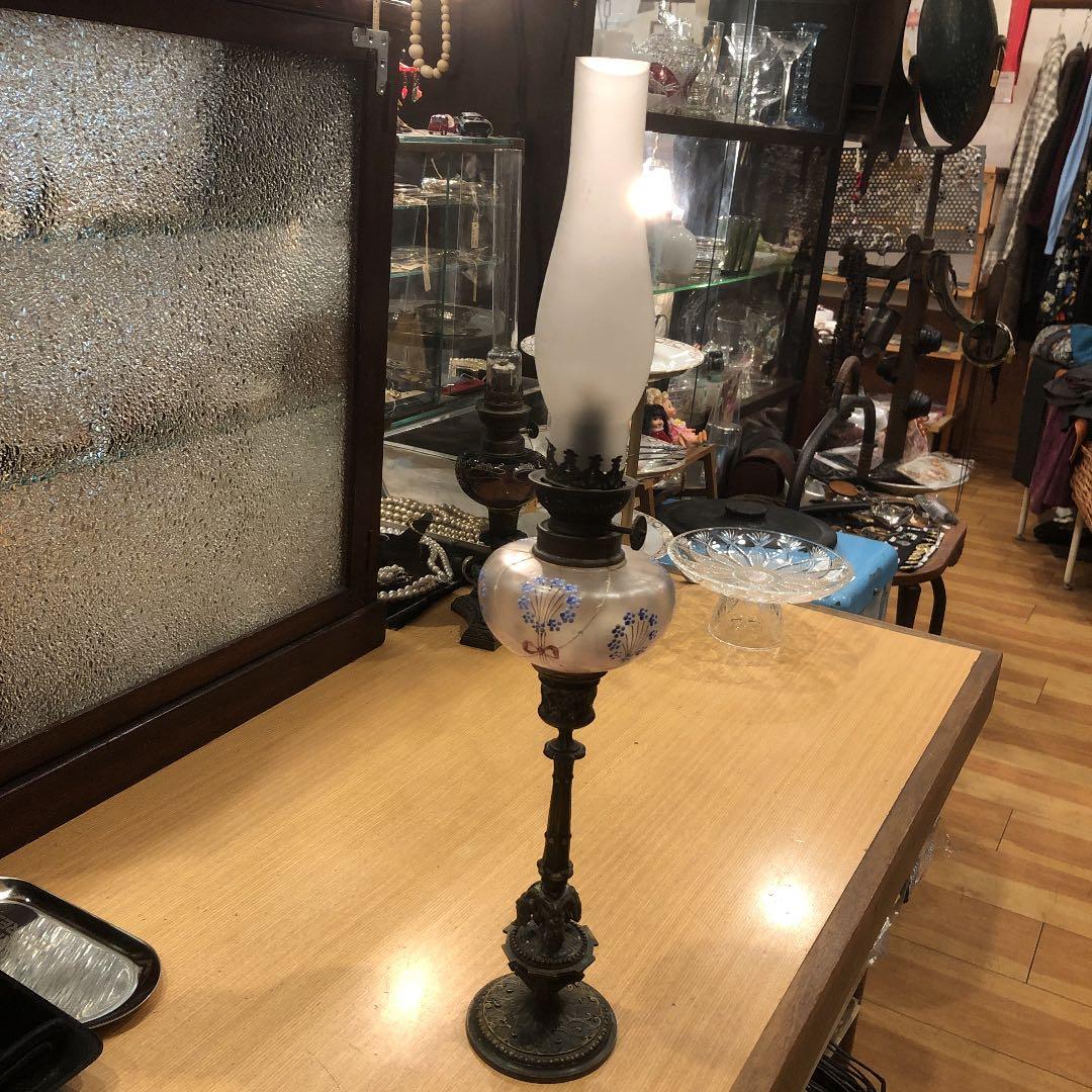 渓流あまごさん専用オイルランプ1920年代製ビクトリアン オイルランプ