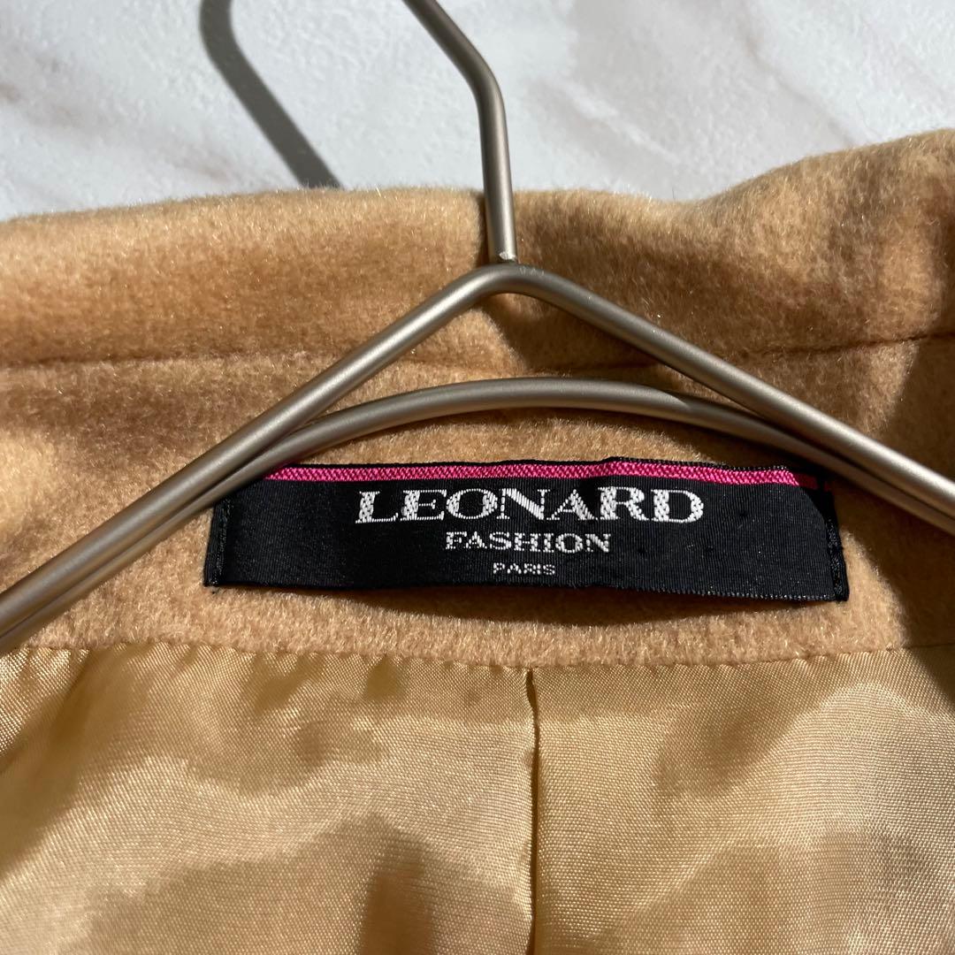 入手困難✨ レオナール カシミヤ×ミンク ショートコート 大きいサイズ ベージュ