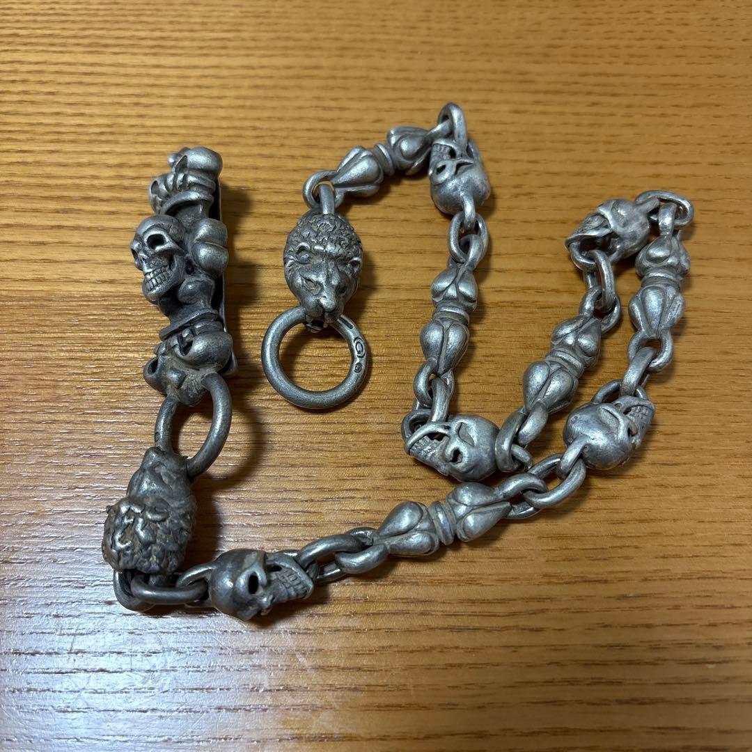 ガボール　ライオン　スカルモチーフ ウォレットチェーン