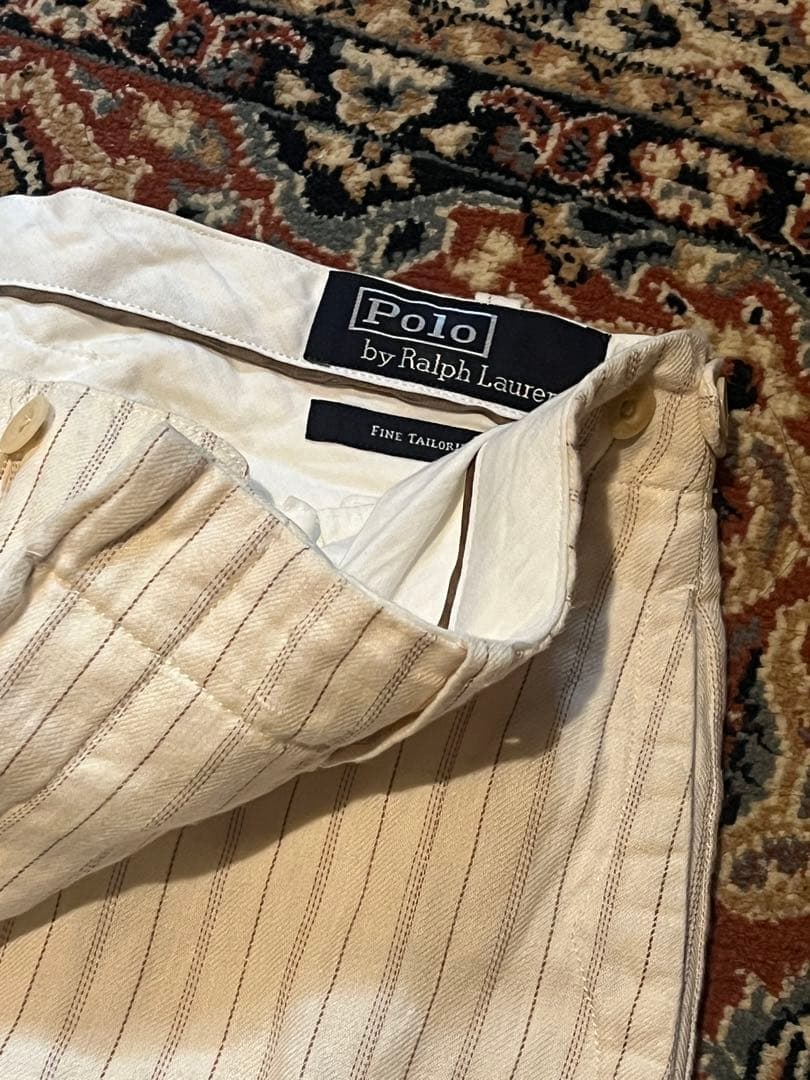専用Polo by Ralph Lauren ストライプスラックス アイボリー