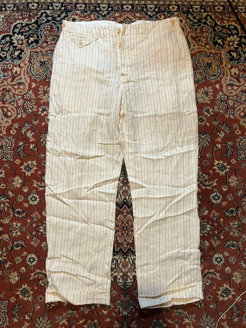 専用Polo by Ralph Lauren ストライプスラックス アイボリー