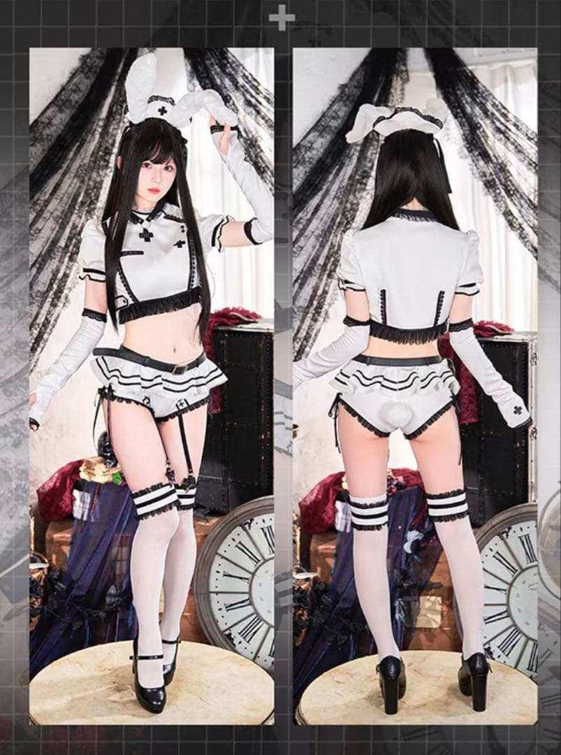 Malymoon♡マシュマロホワイトバニーナースセットアップ