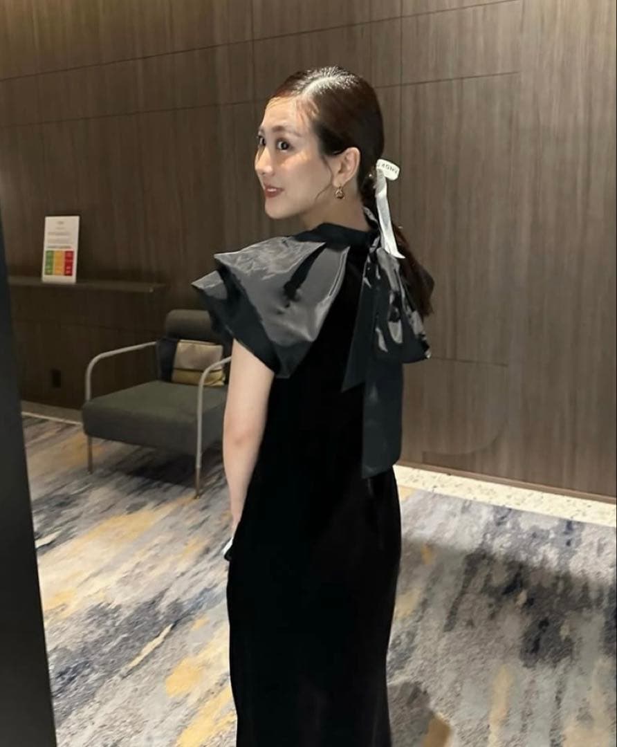 ANDRESD drape velour dress ドレープペロアドレス