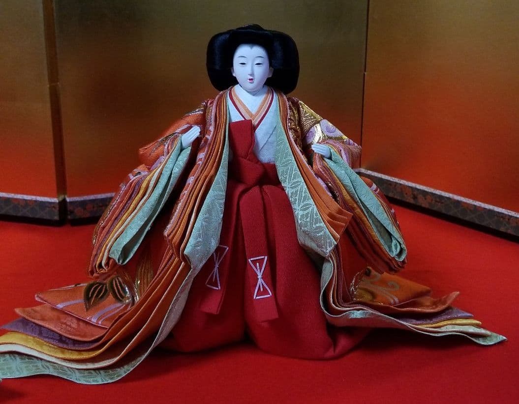 雛人形　三人官女　金蘭