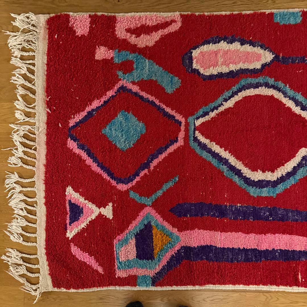 T*a様 モロッコ　ヴィンテージラグ　ブジャド 。オルネ ド フォイユで購入　ベ