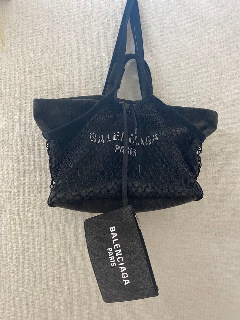 BALENCIAGAメッシュバレンシアガTOTE M レイヤードトートエコバッグ