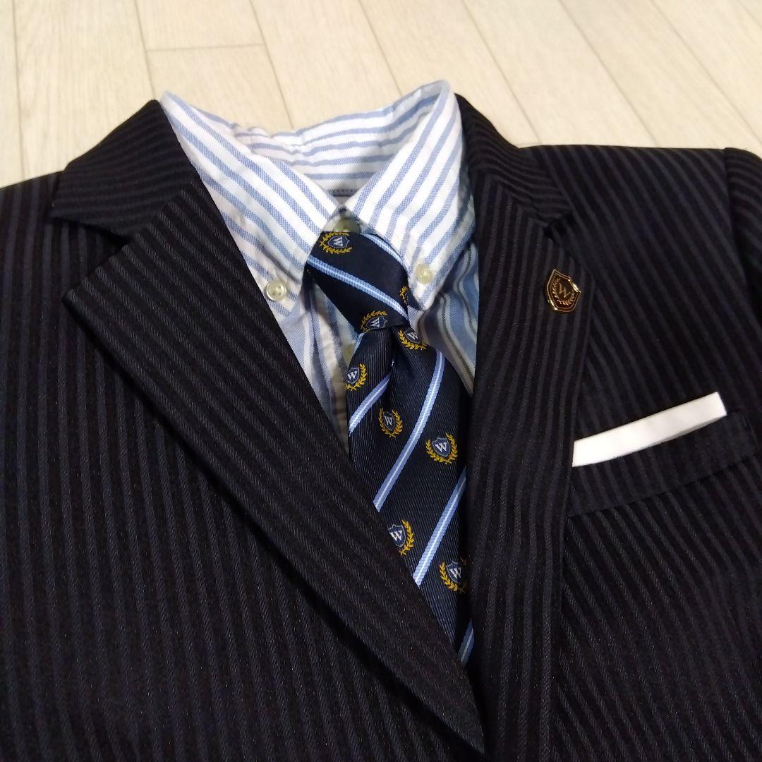 ワルツバイビームスデザイン他160　フォーマルセット 　青✕ストライプ　男の子