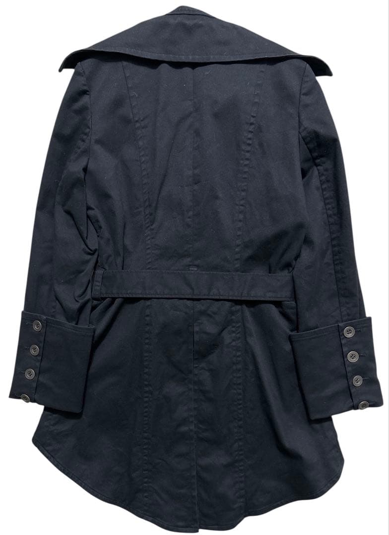 d*7様 ブラックピースナウ 燕尾 ダブルブレスト ダブルコート コート ベルト