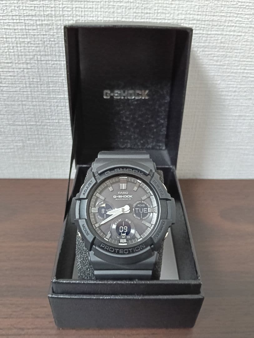 【未使用に近い】ジーショック 電波ソーラー 限定モデル オールブラック 99