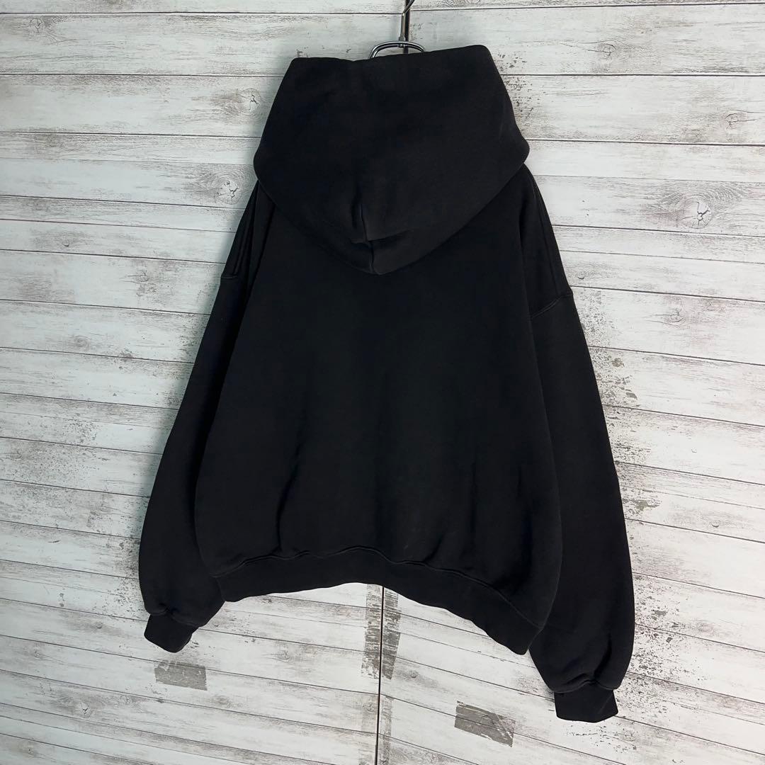 10558【即完売モデル】アレキサンダーワン☆リップロゴ定番カラー黒パーカー