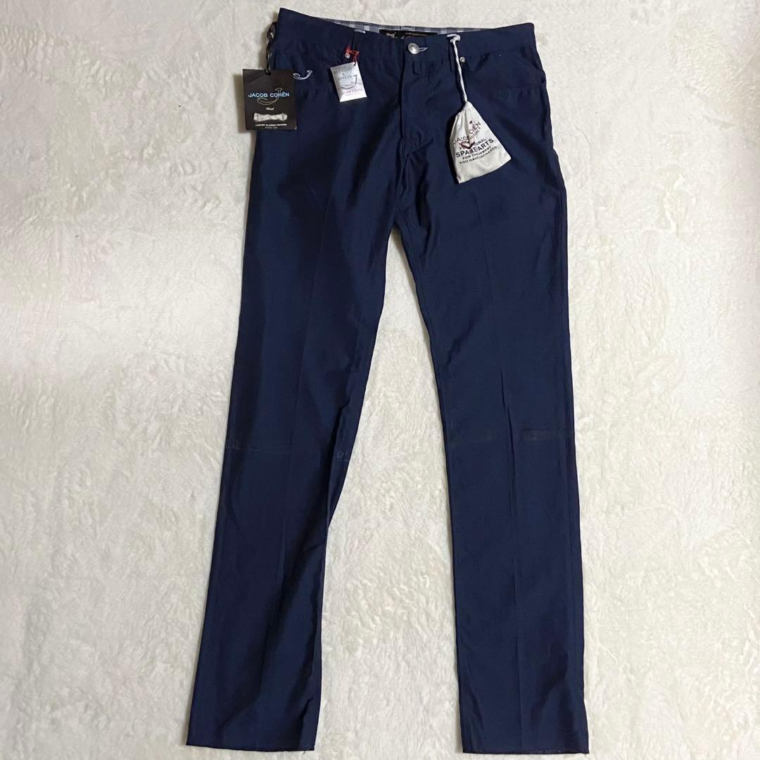 【未使用】JACOB COHEN カノニコ スラックス ネイビー J688