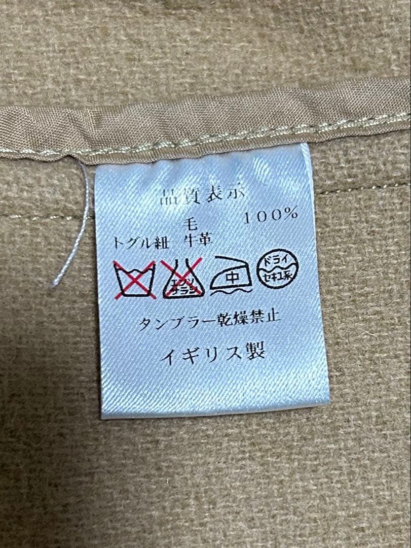 MONTGOMERY ベージュ ダッフルコート 38 ヘリンボーン