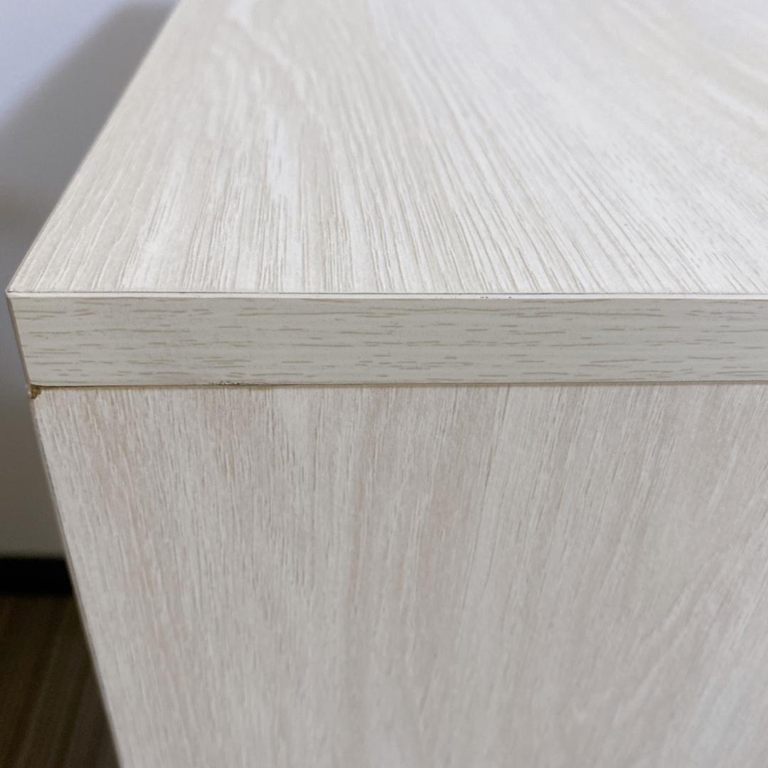 リビング収納 チェスト キャビネット ４段 引き出しタイプ 木目調 ホワイト