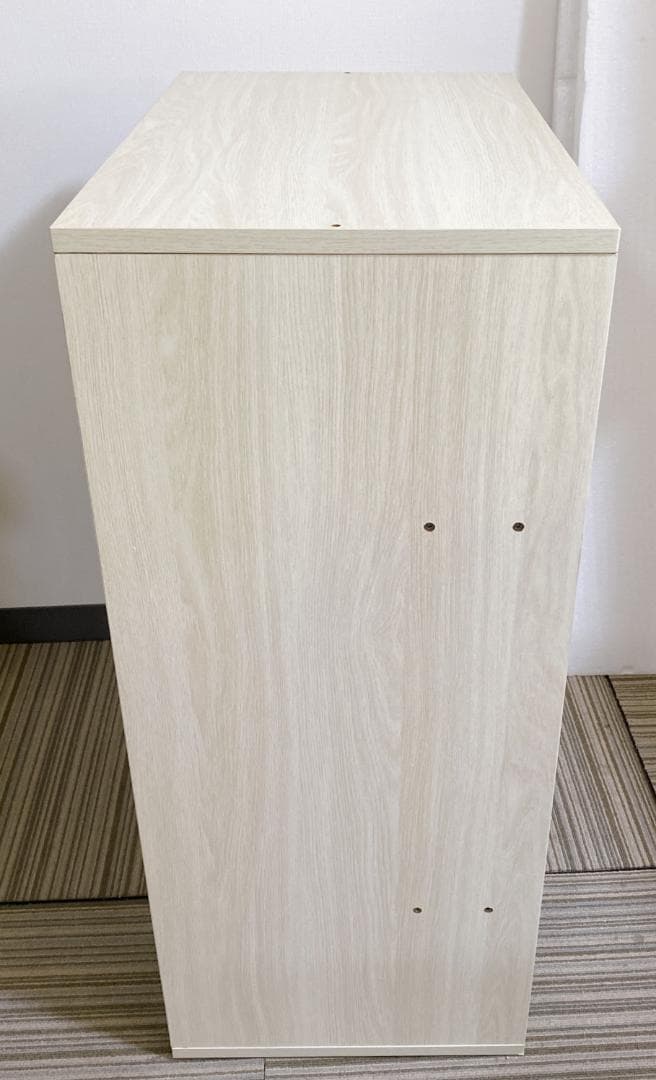 リビング収納 チェスト キャビネット ４段 引き出しタイプ 木目調 ホワイト