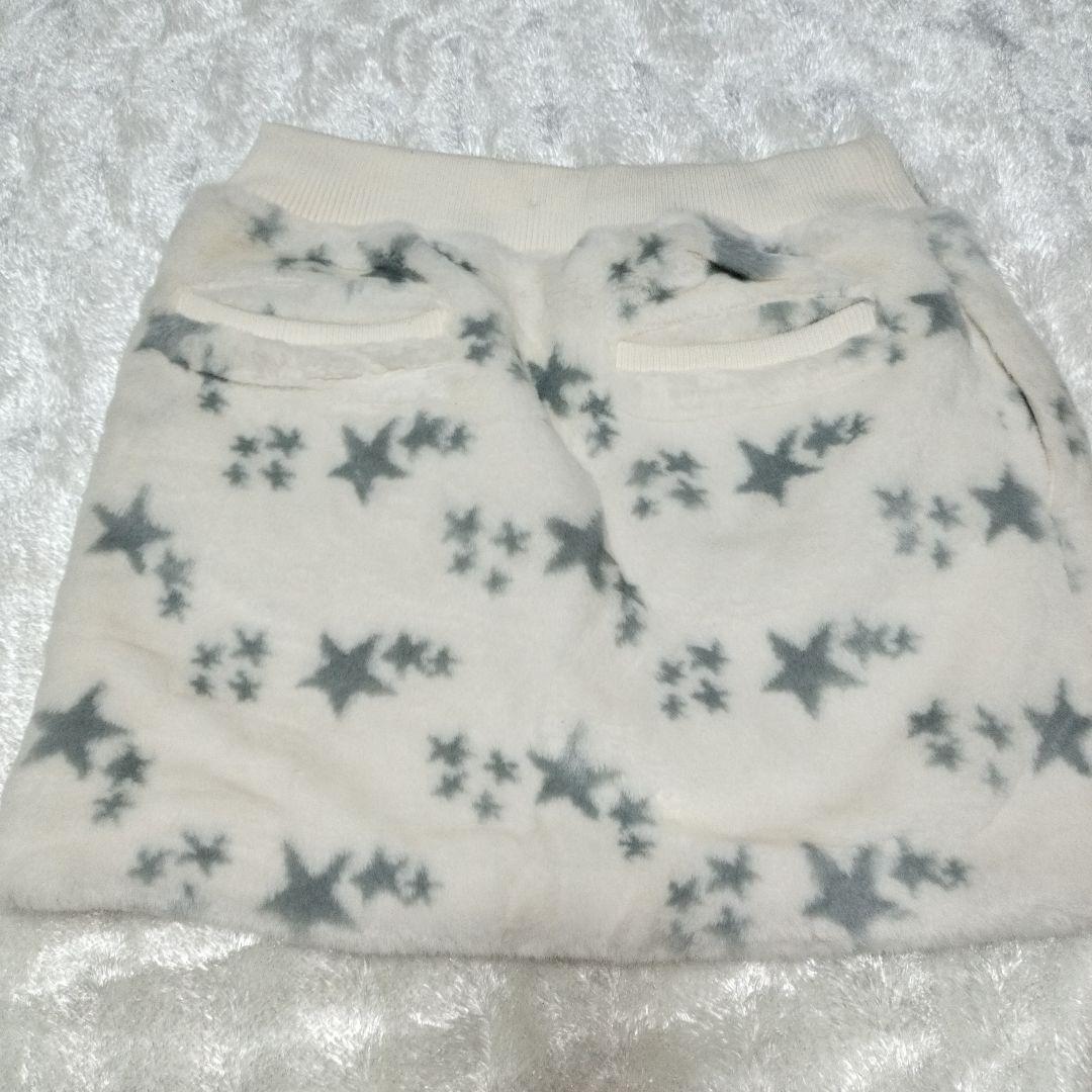 ふわふわ暖かいファー素材セットアップ ベスト＆スカート星柄Callaway