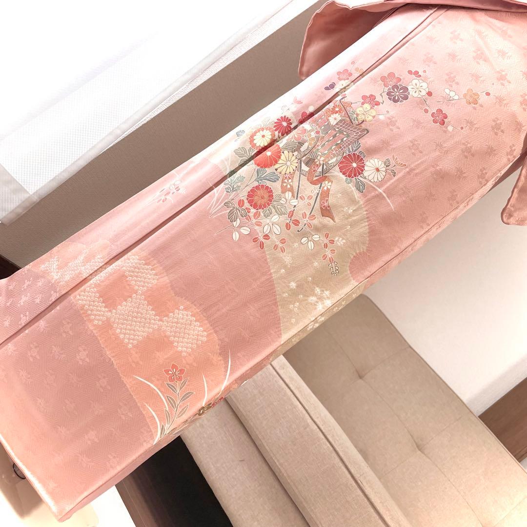 ピンク 友禅 4点 フルセット 訪問着 入学式 卒業式 入園式 春 秋 冬