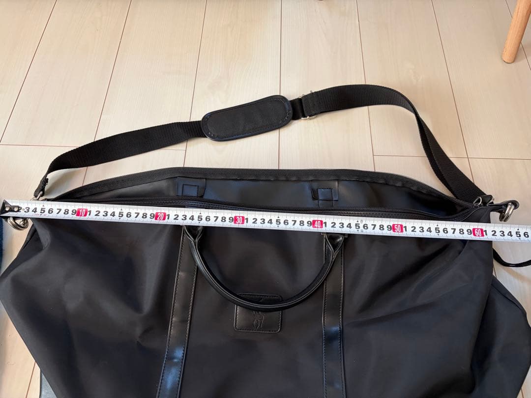 【レア】美品 ポロ polo ラルフ ボストンバッグ レザー ナイロン 大容量