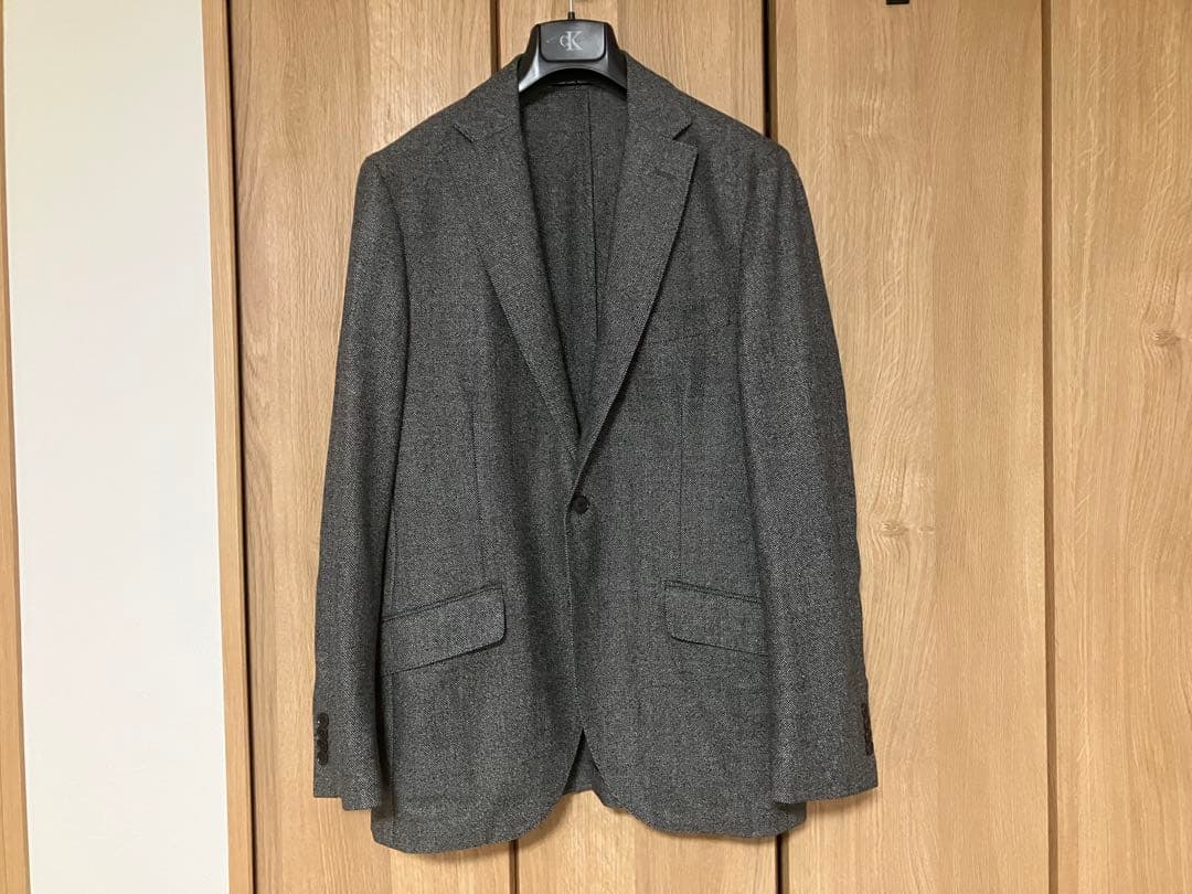 グリーンレーベルリラクシング　スリーピース　ツイード　スーツ　グレー