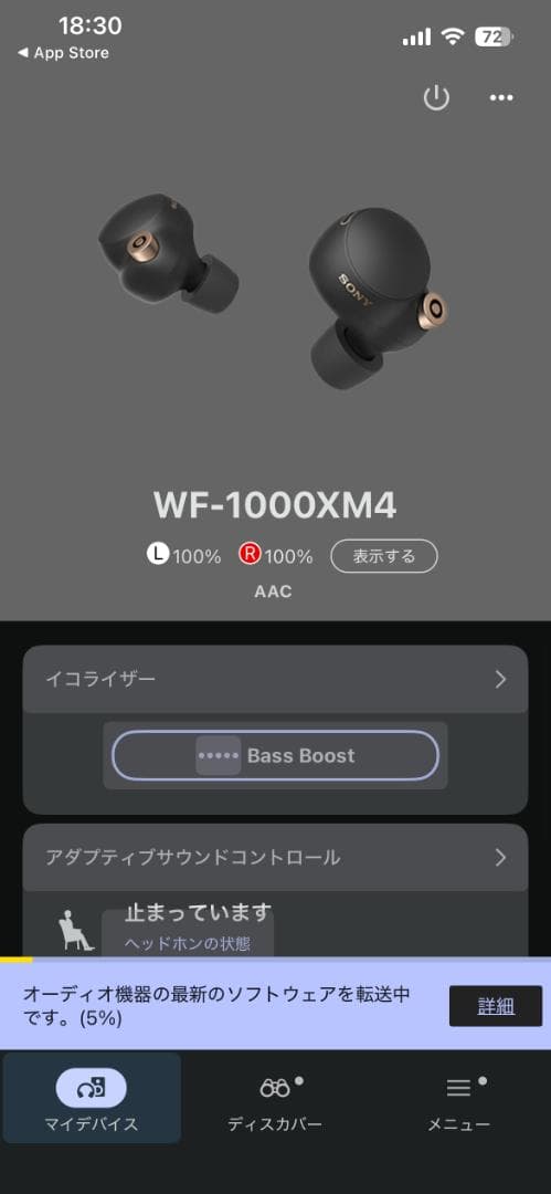 SONY WF-1000XM4 バッテリー交換済　汎用未使用イヤーピース有