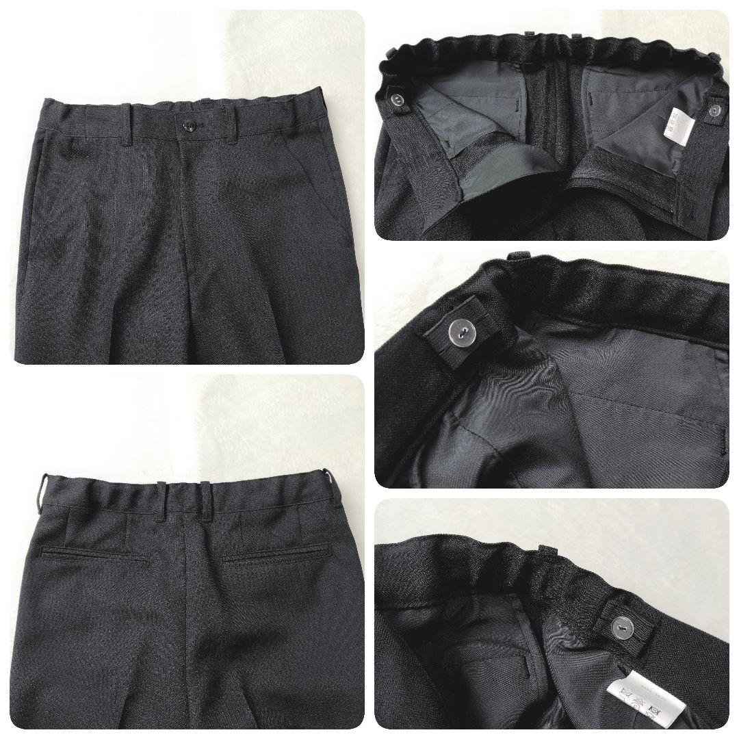 極美品✨ 男子 150 卒業式 フォーマルスーツ 5点セット 黒 POLOシャツ