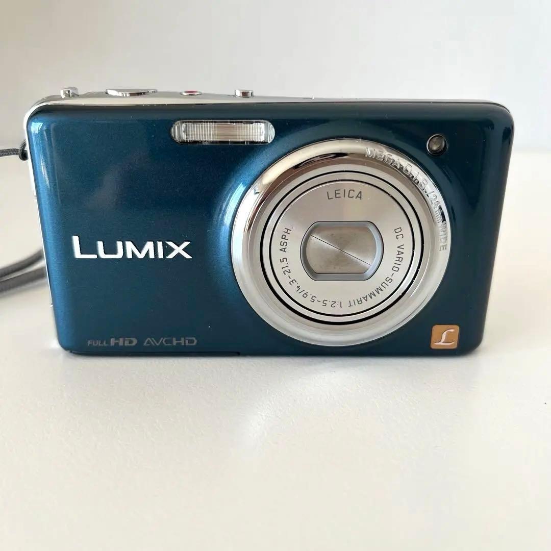 ★美品★ パナソニック デジタルカメラ LUMIX FX77 ブルー DMC