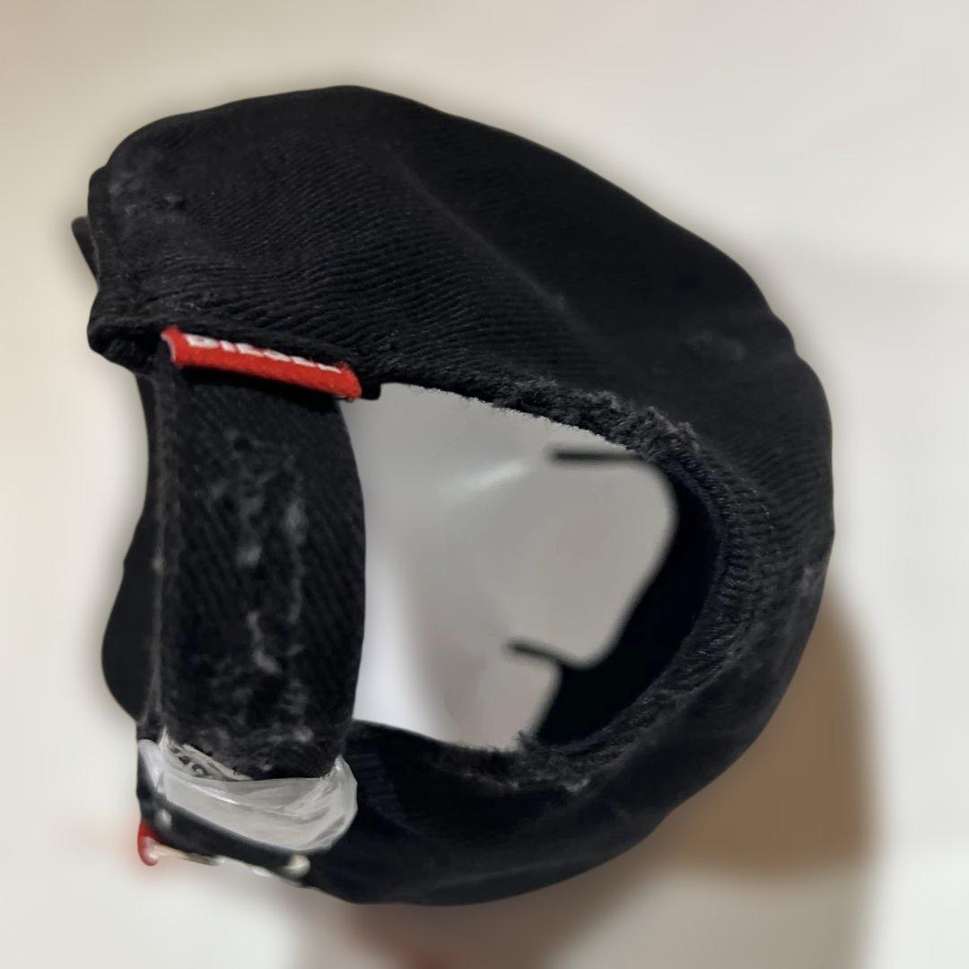 ブラックデニムダメージキャップ