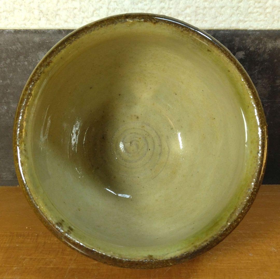 人間国宝 金城次郎 クース呑(古酒呑）栞 共箱 無傷 壷屋焼 希少笑魚二匹紋