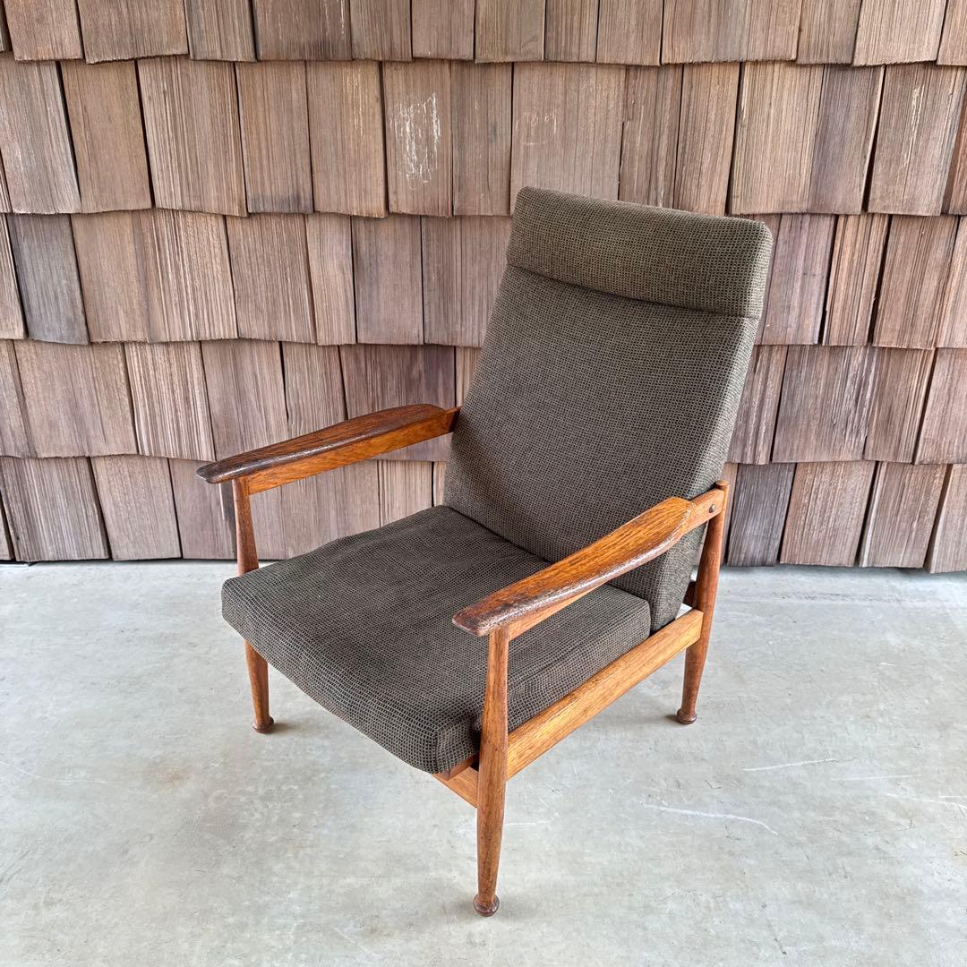 ビンテージアームチェア リクライニング 読書 緑 グリーン