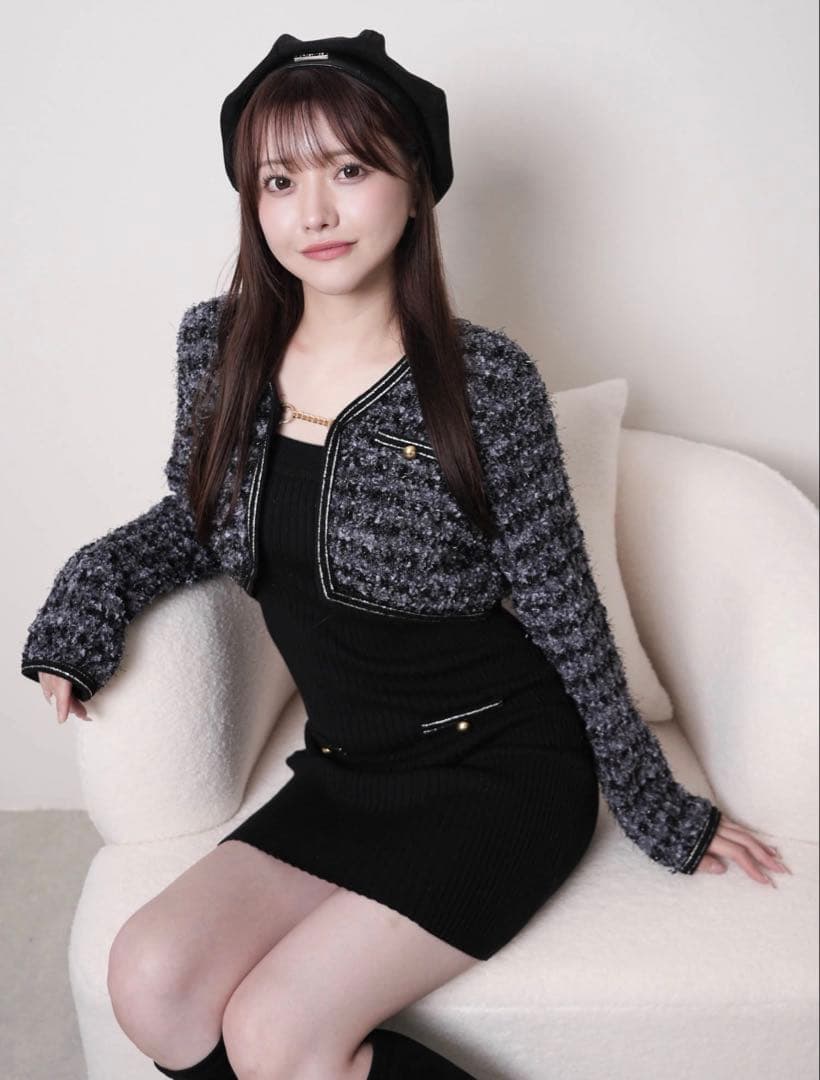 LIP SERVICE クラシカルツイードアンサンブルワンピース