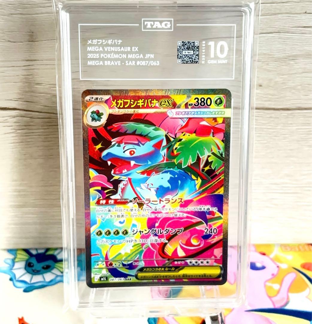 TAG10＊メガフシギバナex SAR メガブレイブ PSA10