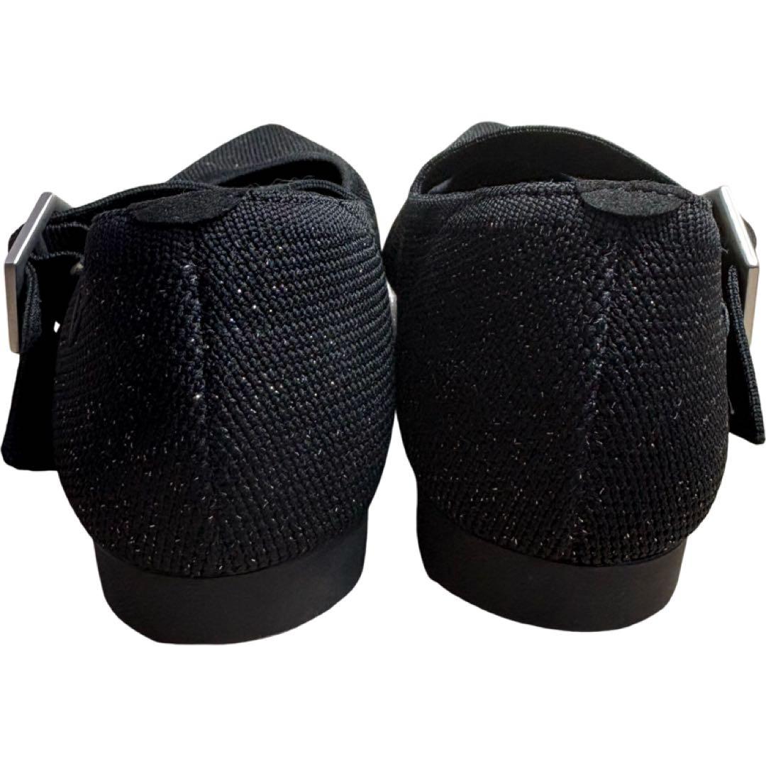 ⭐️新品⭐️ ビバイア　ポインテッド　メリージェーン　フラットシューズ　ラメ　黒