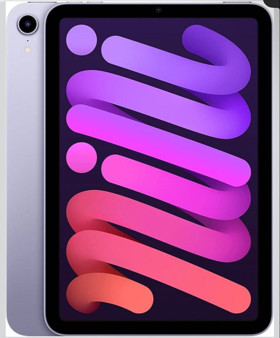 Apple iPad mini 6 本体 パープル 折りたたみカバー付き