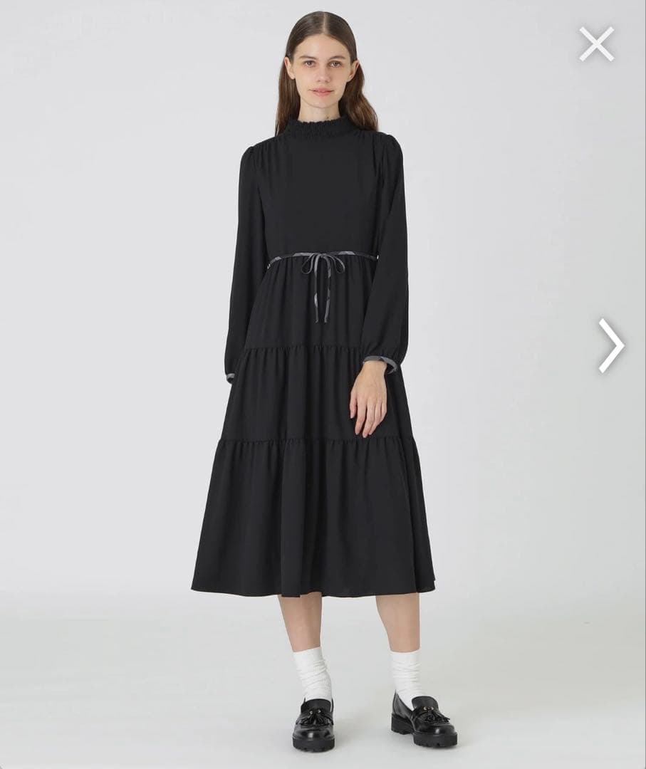 新品 ブルーレーベル ジョーゼットビンテージドレス ロングワンピース