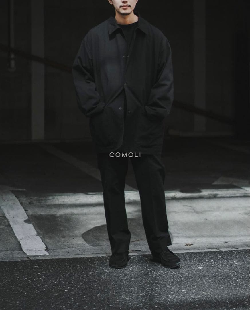 25AW 新品 COMOLI ポストワーク ツイル ジャケット 1 ブラック