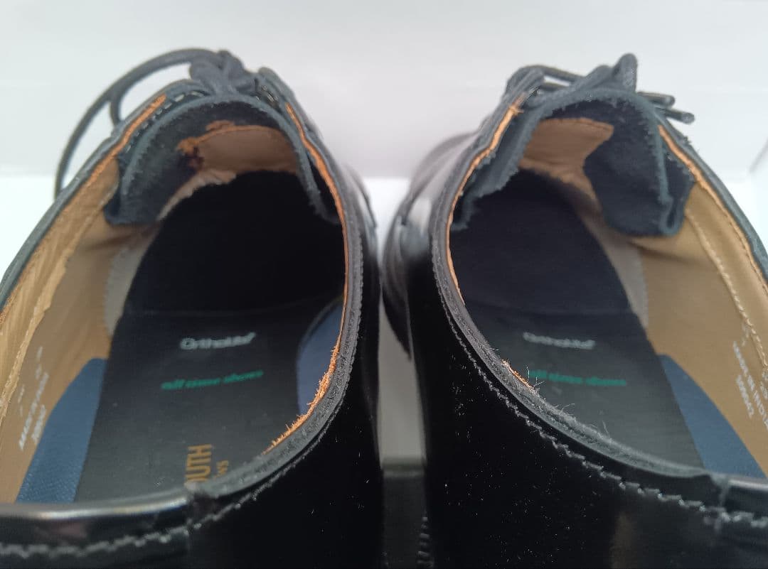 ボ*ア様 ユナイテッドアローズポストマンシューズサービスシューズ黒レザー25.0