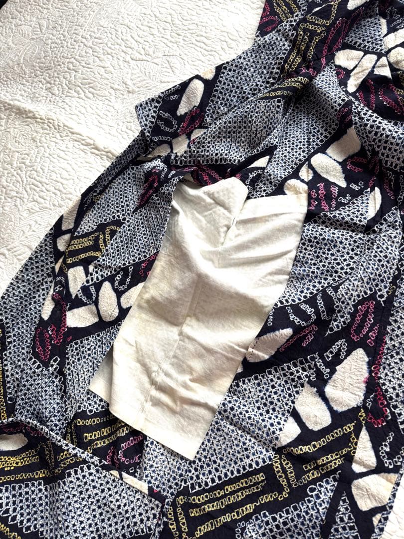 粋な大人の浴衣◆有松絞り 笹竹文