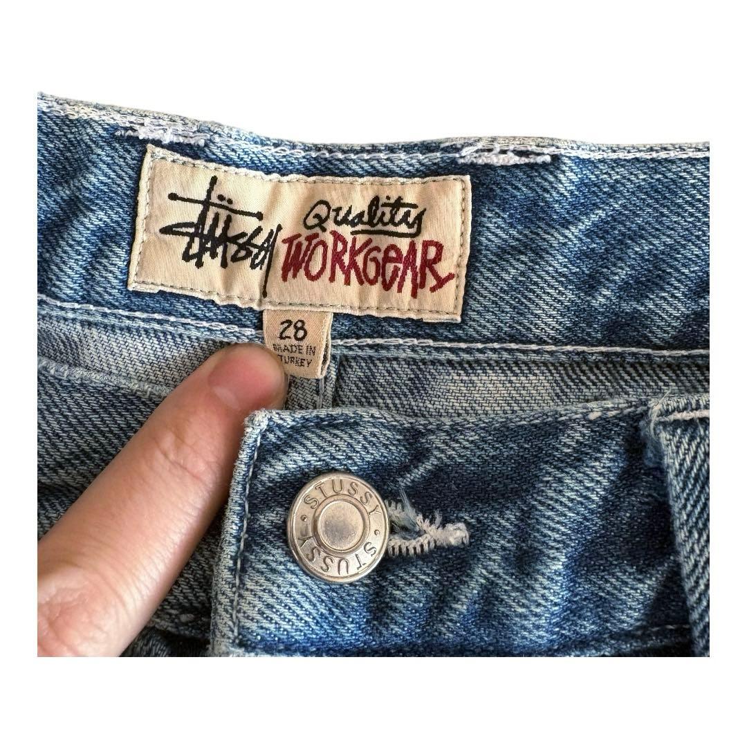 パンツ STUSSY double knee denim pant W28