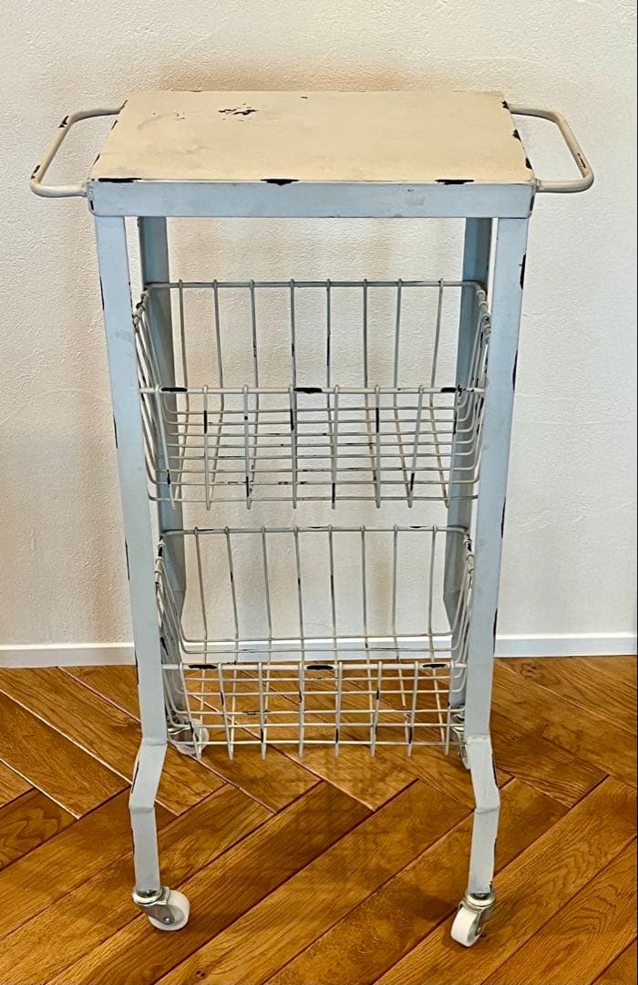 【シャビー キャスターワゴン／アイアンワゴン】