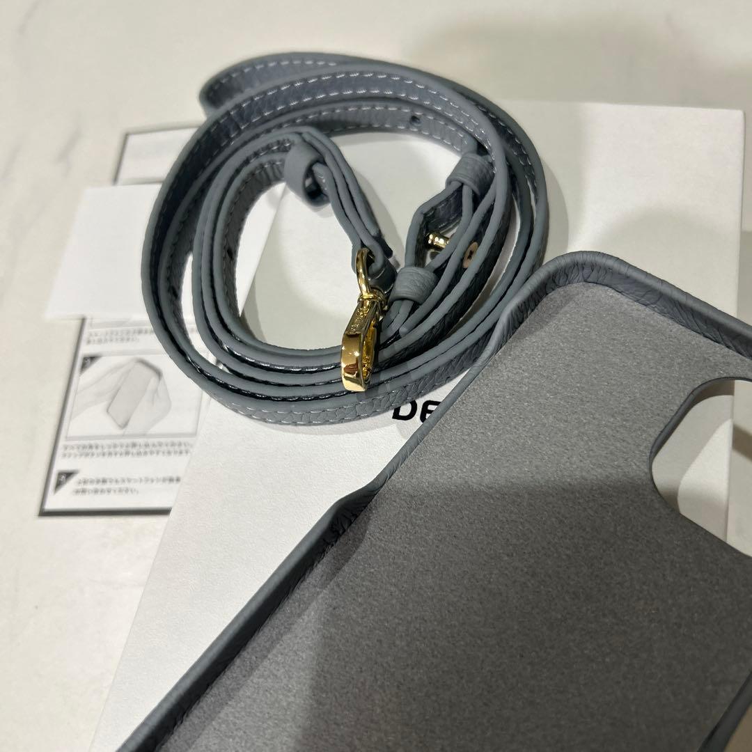 DEMIUスマホケースiPhone14/16e財布機能付ストラップ130㎝箱なし