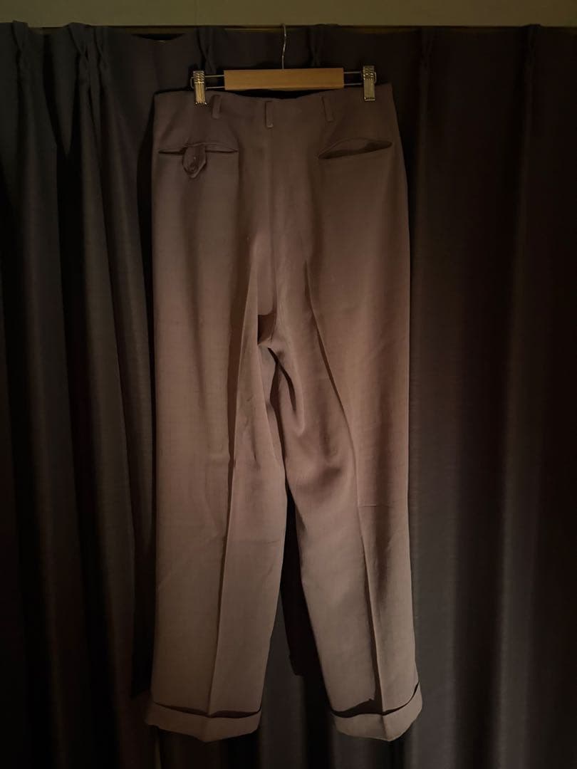 チ*ン様 50s 60s レーヨン ギャバジン スラックス 絣