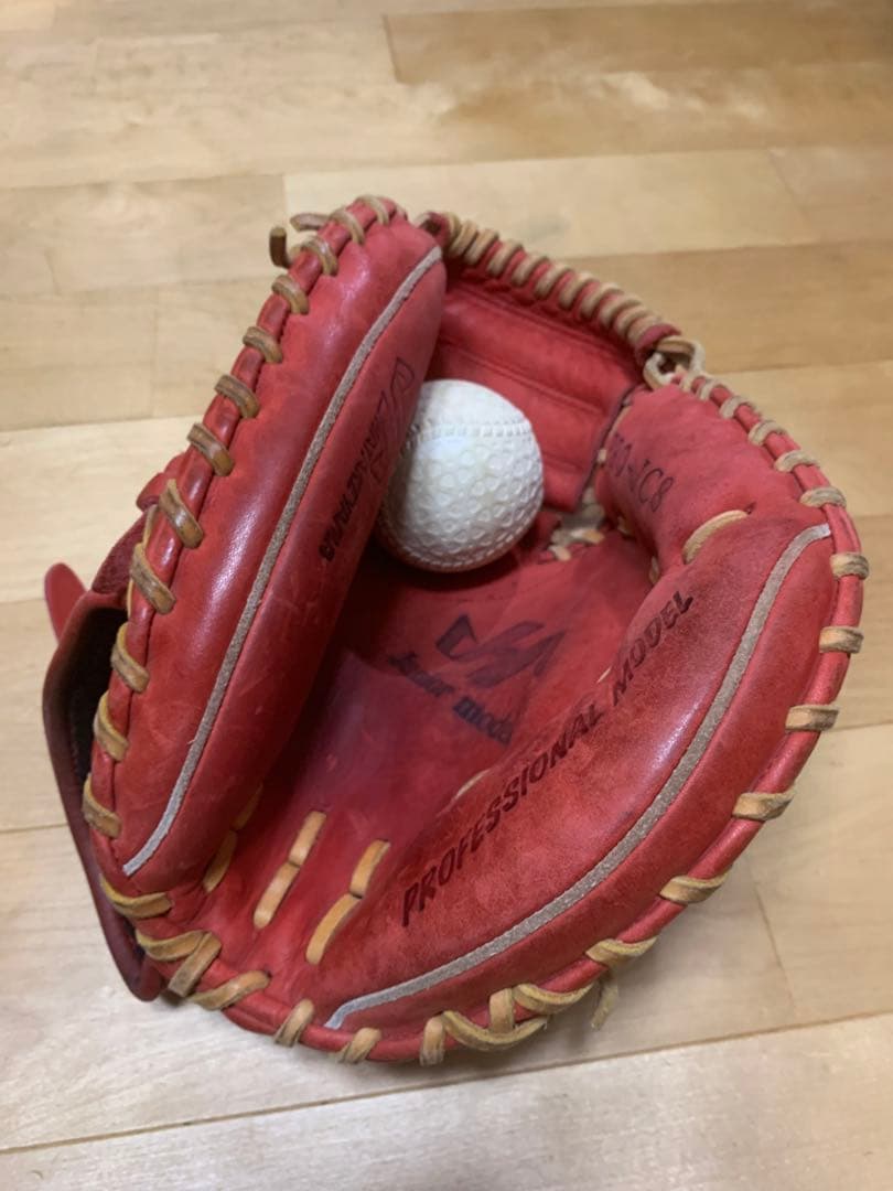 PRO-JC8 ジュニアモデル 軟式グローブ 赤