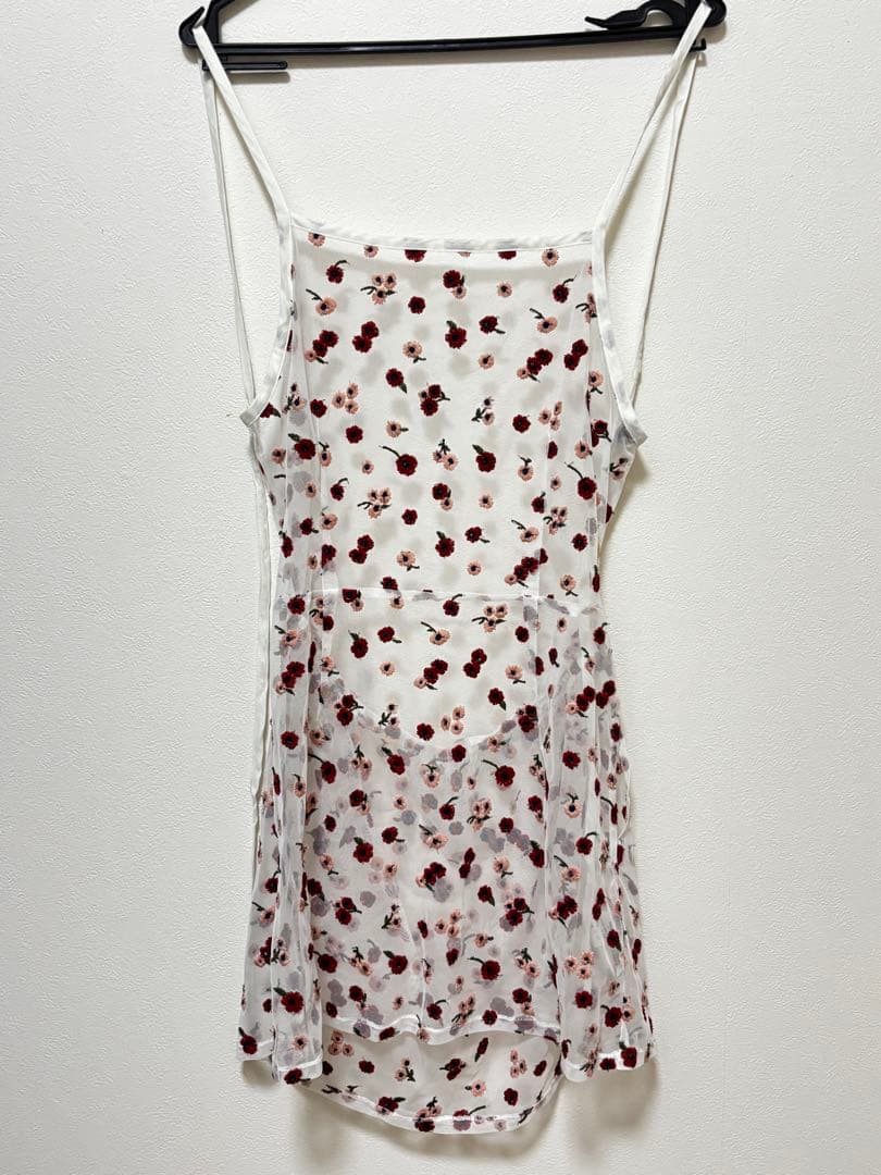 【8/3削除】6(ROKU)ナイロン チュール エンブロイダリー ワンピース