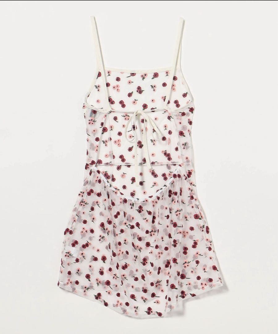 【8/3削除】6(ROKU)ナイロン チュール エンブロイダリー ワンピース