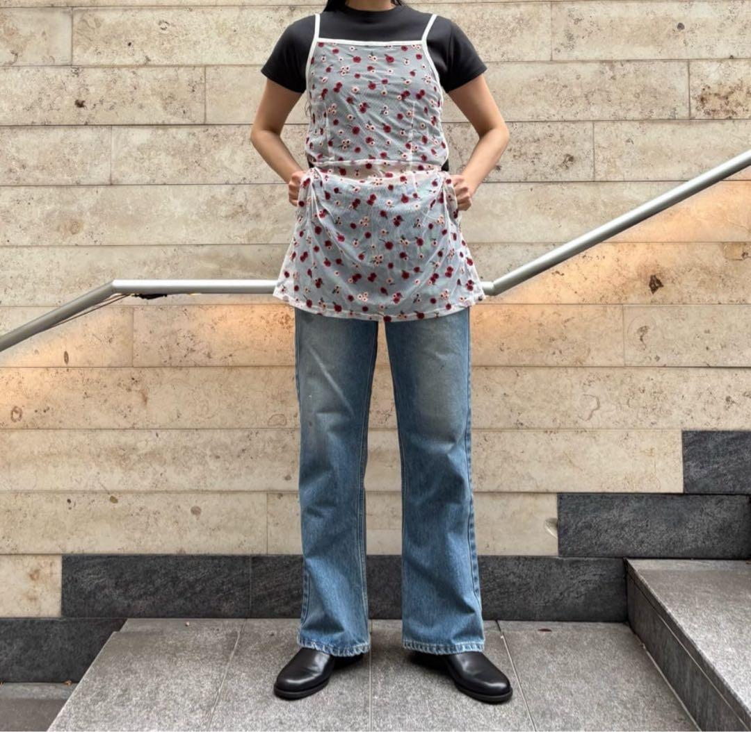 【8/3削除】6(ROKU)ナイロン チュール エンブロイダリー ワンピース